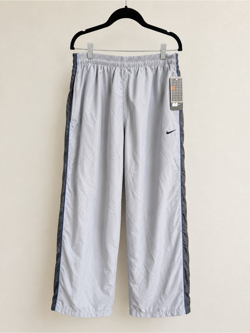 Vintage Y2K Nike Grey and Black Lined Track Pants NWT Size XL